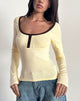 Image de Shou Top en Buttermilk avec reliure brune