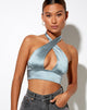 Image de Silta Crop Top in Satin Light Blue