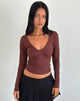Image de Sisil Long Sleeve Top in Bitter Chocolate