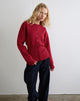 Image de Subra Cardigan à manches longues en rouge