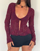 Image de Sukita Cardigan en maille pailletée Bourgogne