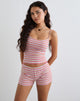 Image de Sunala Cami Top in Stripe Rib Pink and Lilac