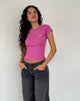 Image of Suti Tee in Cashmere Pink with Light Pink Bow Bow M Embroidery