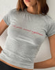 Image de Sutin Tee in Grey Marl with Worst Nightmare Graphic