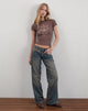 Image de Sutin Tee in Nutmeg Floral Sequin