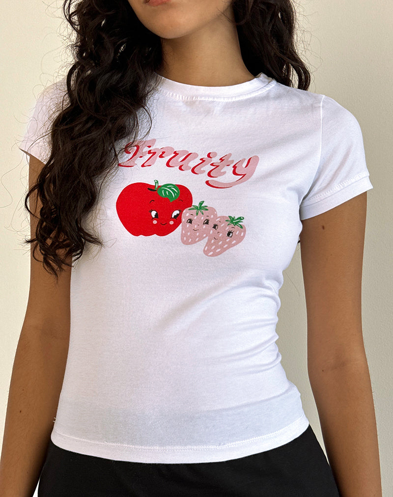 Tee-shirt Sutin, blanc fruité