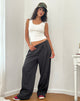 Image de Syra Pantalon plissé à rayures noir