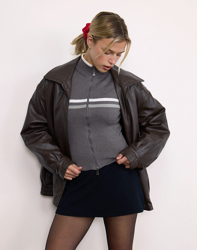 Tabeya Veste en tricot sans manches en gris