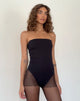 Image de Taite Bodysuit bandeau en Lycra noir