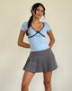 Image de Tasina Top in Nantucket Blue with Navy Binding
