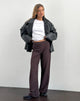 Image de Tatina Smart Trouser in Brown Pinstripe Tailoring