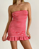image de Tav Midi Jersey Dress in Stripe Pink and Red