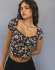 Image de Tezu Sweetheart Top in Dark Wild Flower