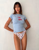 Image de Tiona Tee in Nantucket Blue with Cherry Print