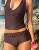 Image de Avi Short de bain en marron avec ceinture