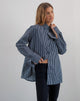 Image de la chemise Turner à rayures mono marine