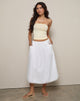 image de Taka Midi Skirt in Poplin White
