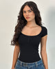Image de Vibian Short Sleeve Top in Black