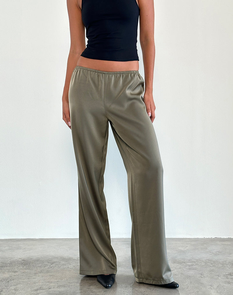 Pantalon Waski en satin de sauge