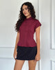 Image de la blouse Wilmot en popeline bourgogne