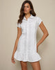 Image de Wilsey Mini Shirt Dress in Poplin White