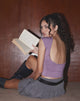 Image de Xareni Ruched Backless Top in Mauve