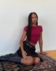 Image de Xiwang Crop Top in Burgundy