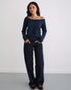 Image de Yacin Slouchy Top in Navy