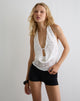 Image de Yukari Plunge Top in Jacquard Knit White