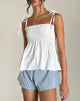 Image de Zerah Shirred Cami Top in Poplin White