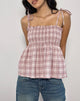 Image de Zerah Top in Basic Tartan Pink