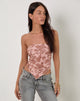 Image de Zirika Bandeau Top in Neutral Floral Print