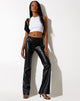 Image de Zyanna pantalon évasé en PU noir