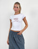 Image de Zyzy Baby Tee en blanc avec graphique Sweet Enough