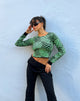 Image de Youta Crop Top in Geo Polka Arcadian Green