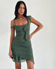 Image of Jati Mini Dress in Sage Canina Rose Lace