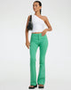 Image de Jopanka Pantalon à jambe évasée en vert tailleur