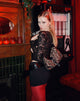 Image de Lainey Unlined Long Sleeve Top in Black Sequin Lace
