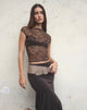 Image de Nova Unlined Lace Top in Dark Brown