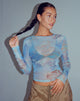 image de Elijah Crop Top in Digi Petal Blue