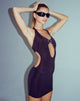 image de Zione Mini Dress in Black Diamante Buckle