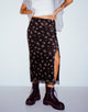 IMAGE DE Jupe midi Rindai en Femme Floral noir et or