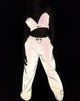 Image de marque de Beval Pantalon de jogging en argent réfléchissant