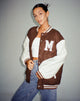 Image de Bama Varsity Jacket in Brown Beige