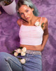 Image de Kamla Crop Top in White with Roses Are Red Text X Top Girl