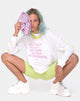 Image of Lottie Longsleeve Tee in White with Overdraft Text X Top Girl