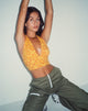 Image de MOTEL X BARBARA Nanda Crop Top in Hibiscus Zebra Orange