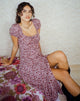 IMAGE DE Larson Midi Dress in 90's Floral Burgundy