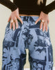 image de MOTEL X OLIVIA NEILL Jean parallèle taille basse en Photo Collage Bleu