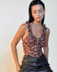 IMAGE DU Top Cami Julka en floral marron terreux